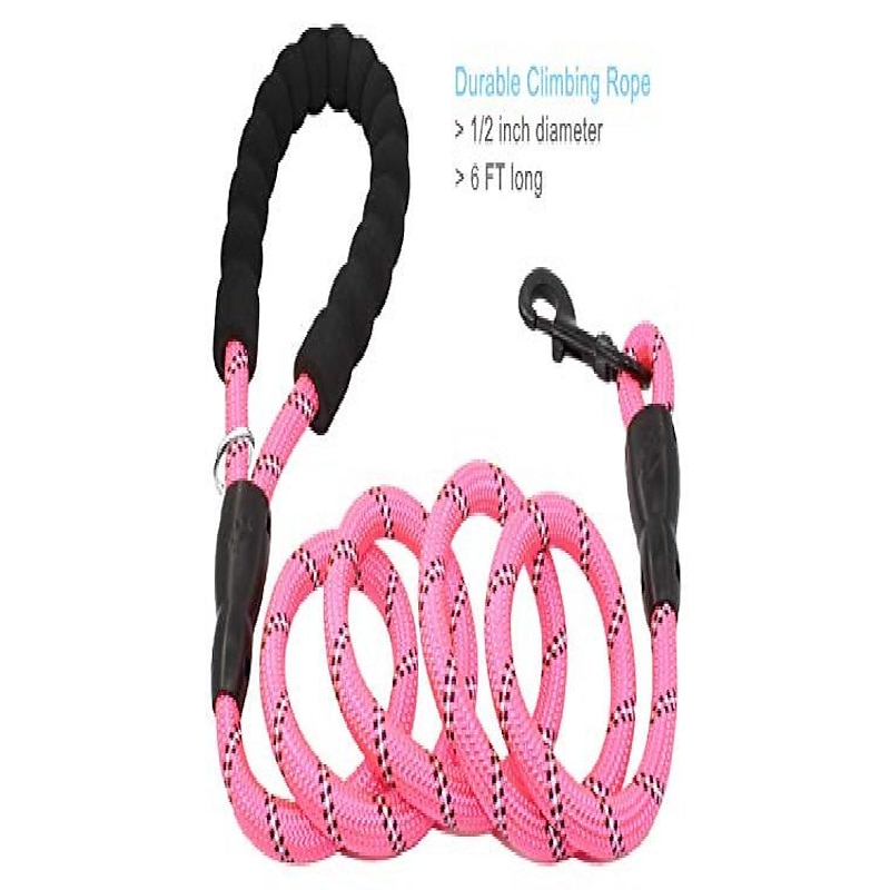 Strong Dog Leash With Comfortable Padded Handle And Highly Reflective Threads Dog Leashes For Small Medium And Large Dogs4
