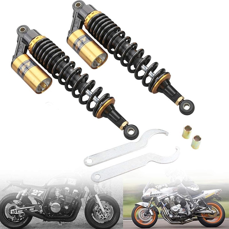 2Pcs Universal 320mm 12.5inch Motorcycle Rear Shock Absorber Suspension Air Shock Absorbers For Honda/Yamaha/Suzuki/Kawasaki For Motor Scooter ATV Quad Dirt Bike2