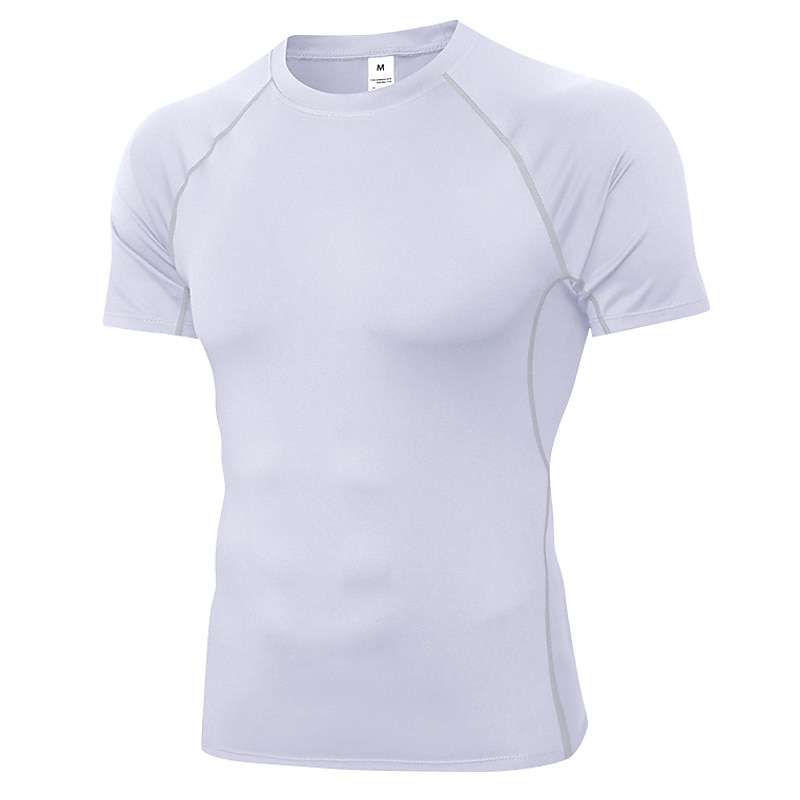 Men's Compression Shirt Running Shirt Short Sleeve Tee Tshirt Athletic Athleisure Summer Solid Colored Spandex Quick Dry Soft Moisture Wicking Breathable Gym Workout Performance Training Sportswear4