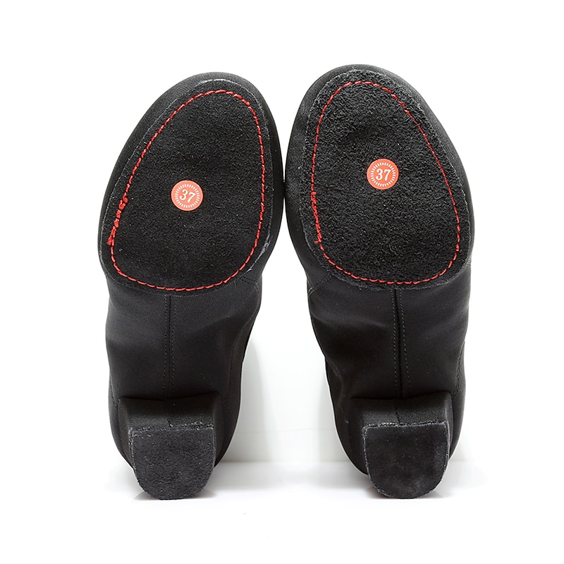 Men's Latin Shoes Practice Trainning Dance Shoes Performance Party Indoor Lace Up Split Sole Softer Insole Thick Heel Lace-up Black3