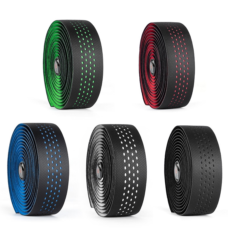 Bike Handlebar Tape Cycling Wearproof Skidproof Comfortable Safety For Road Bike Mountain Bike MTB Cycling Bicycle PU(Polyurethane) Black / Red Black Yellow 1 pcs