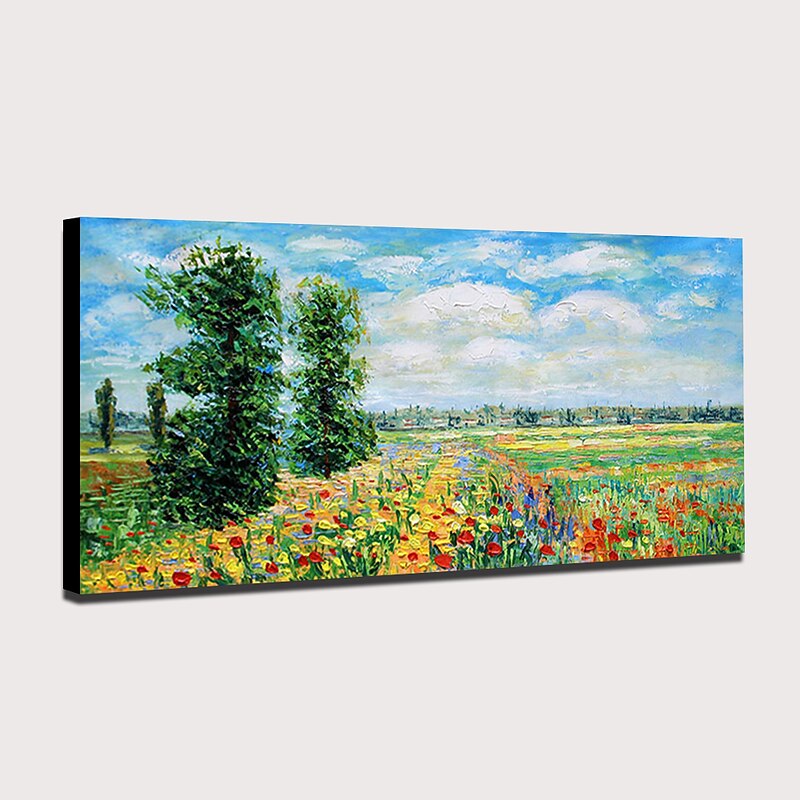 Oil Painting Hand Painted Horizontal Landscape Abstract Landscape Vintage Modern Rolled Canvas (No Frame)4