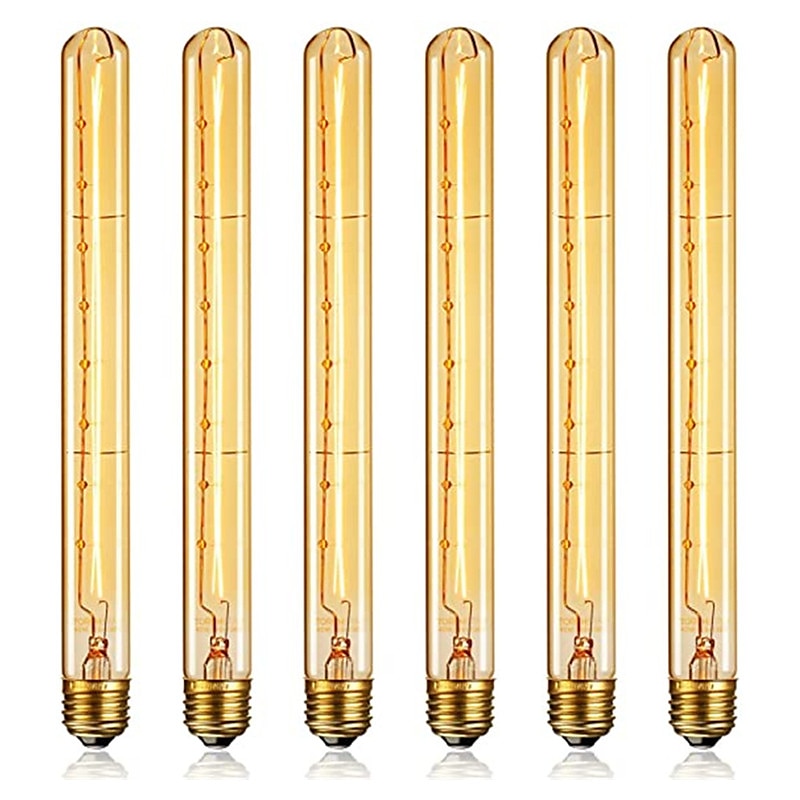 6pcs 4pcs Dimmable Vintage Edison Light Bulb Incandescent Bulb E27 T300 40W Chandelier Pendant Light 220-240V