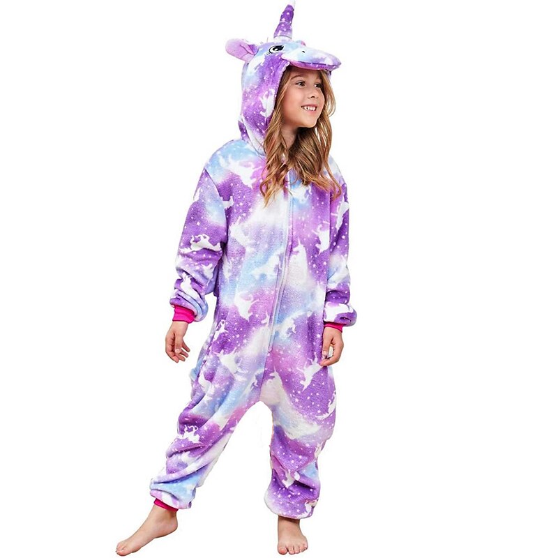 Kid's Printing Onesie Costume Carnival Costume Unicorn Onesie Pajamas Kigurumi Pajamas For Boys and Girls Carnival Cartoon 8