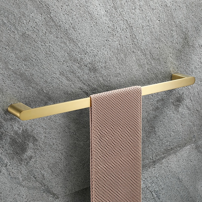 Bathroom Hardware Accessory Set -Towel Bar Toilet Paper Holder Robe Hook-Stainless Steel Low Carbon Steel Metal Wall Mounted4