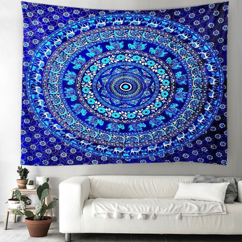 Mandala Bohemian Wall Tapestry Art Decor Blanket Curtain Hanging Home Bedroom Living Room Dorm Decoration Boho Hippie Psychedelic Floral Flower Lotus Indian4