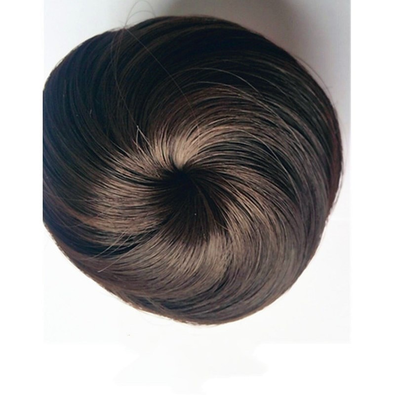 Human Hair Lace Wig Hair Bun Women Easy dressing Lovely Drawstring Synthetic Hair Hair Piece Hair Extension Natural Black #1B Medium Auburn#30 Dark Brown#24