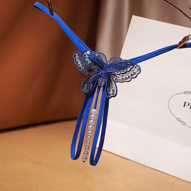 Women's Panties 1 PC Nylon Spandex Sequins Lace Home Outfits2