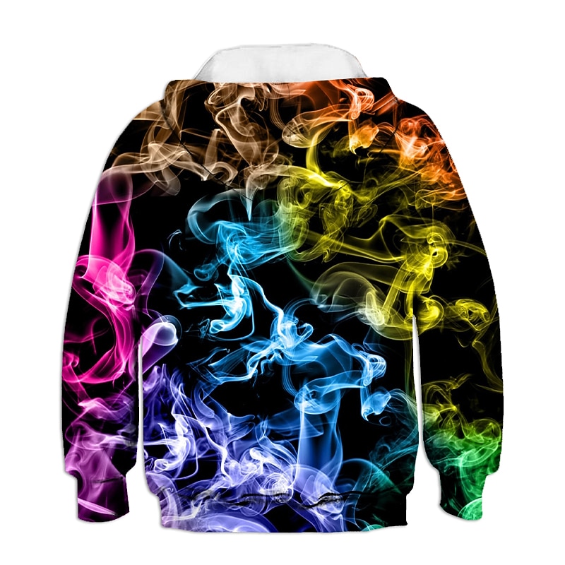 Boys 3D Optical Illusion Hoodie Long Sleeve 3D Print Spring Fall Fashion Basic Kids Toddler 2-12 Years Daily2