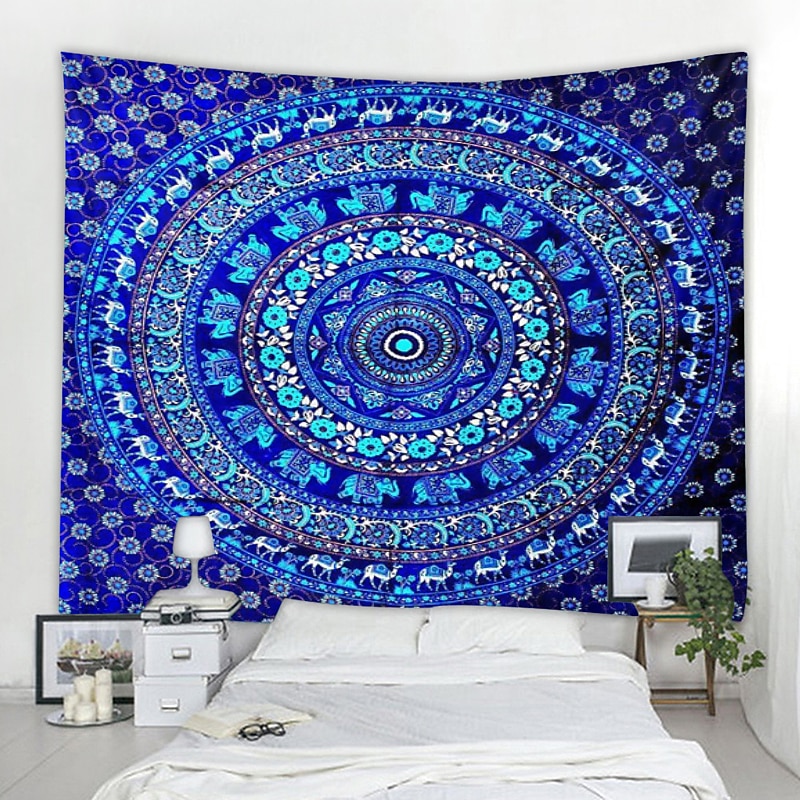 Mandala Bohemian Wall Tapestry Art Decor Blanket Curtain Hanging Home Bedroom Living Room Dorm Decoration Boho Hippie Psychedelic Floral Flower Lotus Indian3