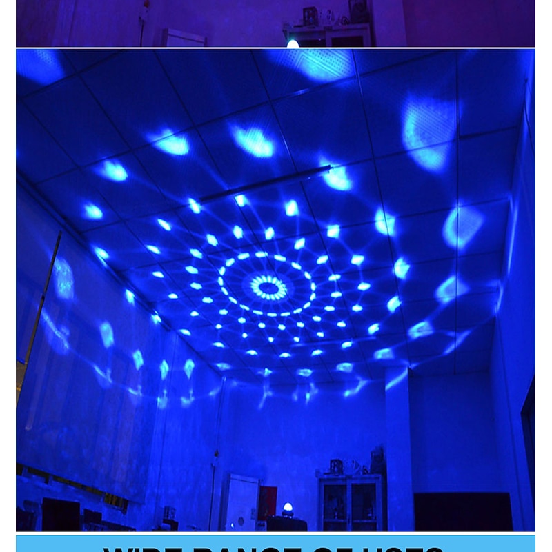 Projection lamp night light Led Disco Light Music Sound Activated Stage Lights Mini Rotating Laser Projector Christmas Party Show Effect Lamp with Control 6