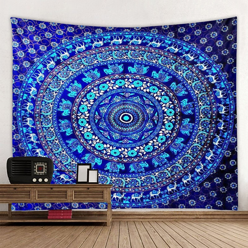 Mandala Bohemian Wall Tapestry Art Decor Blanket Curtain Hanging Home Bedroom Living Room Dorm Decoration Boho Hippie Psychedelic Floral Flower Lotus Indian2