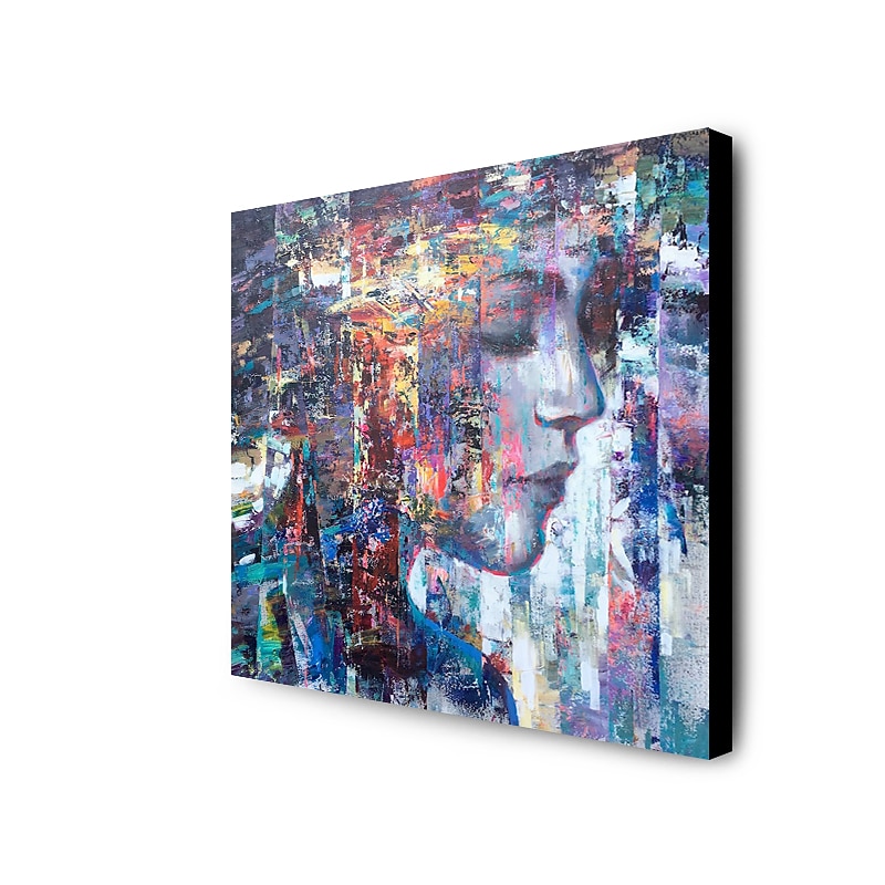 Oil Painting Handmade Hand Painted Wall Art Abstract Woman Portrait Home Decoration Décor Stretched Frame Ready to Hang3
