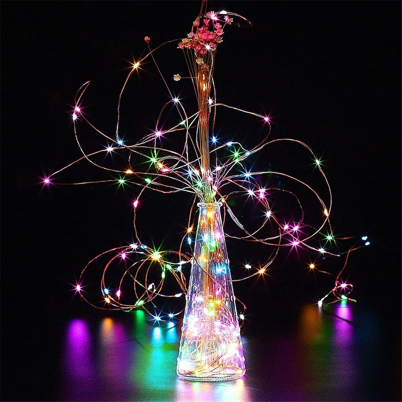 LED String Lights 5M 50LEDs with Remote Control Timer Waterproof Battery Operated Fairy String Lights for Indoor Outdoor Bedroom Christmas Decor Multi Color3