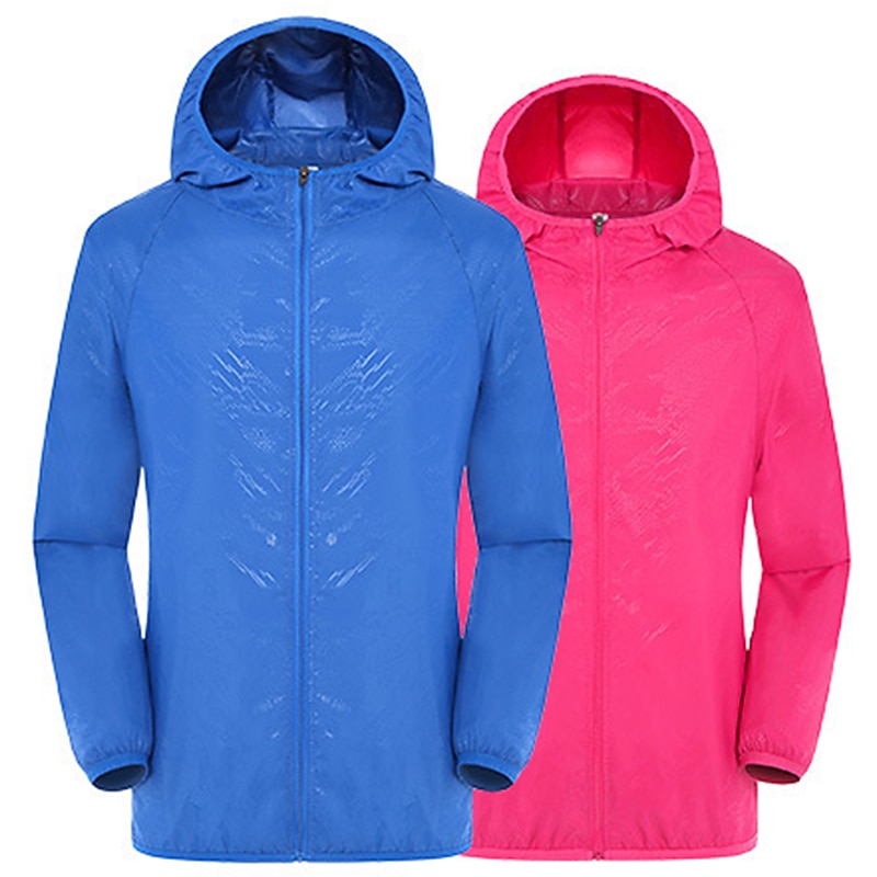 Men's Women's Windbreaker Rain Jacket Running Skin Jacket Full Zip Long Sleeve Outerwear Athleisure Fall Solid Colored Nylon Packable UV Sun Protection Windproof Quick Dry Hiking Jogging Training3