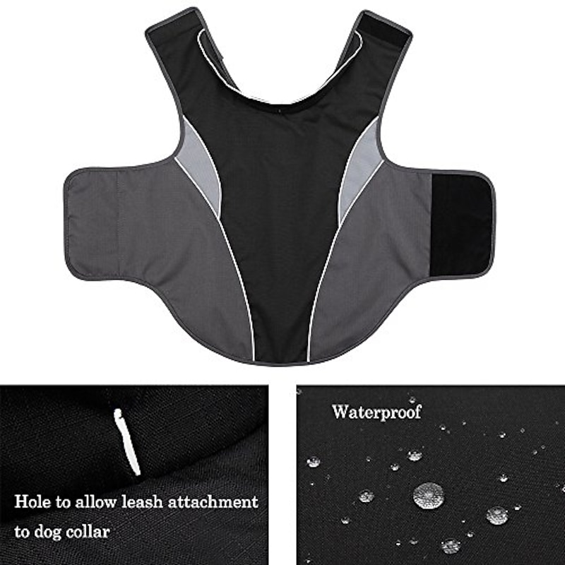 Foreyy Dog Jacket With Waterproof Outer Layer And Warm Fleece Inner Layer, Reflective Dog Pet Winter Coat Vest Apparel For Small Medium And Large Dogs (m, Navy Blue)2