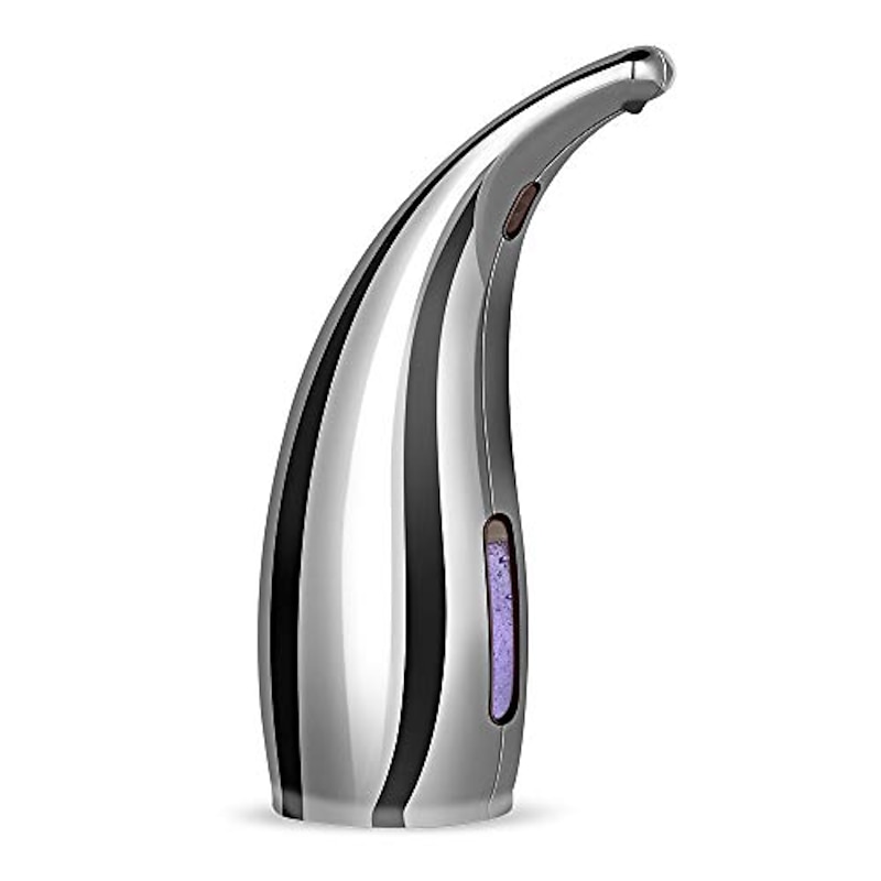 Soap Dispenser Touchless, No Touch Automatic Soap Dispenser for Kitchen, Bathroom, Shower (300ml, Silver)