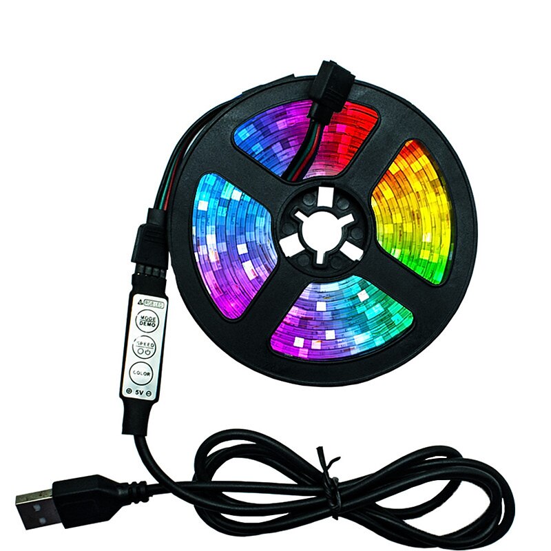 USB LED Strip Lights 1~5m 3.3~16.4ft SMD 5050 RGB Color Changing DC5V Desk Screen TV Backlight IP65 Waterproof2