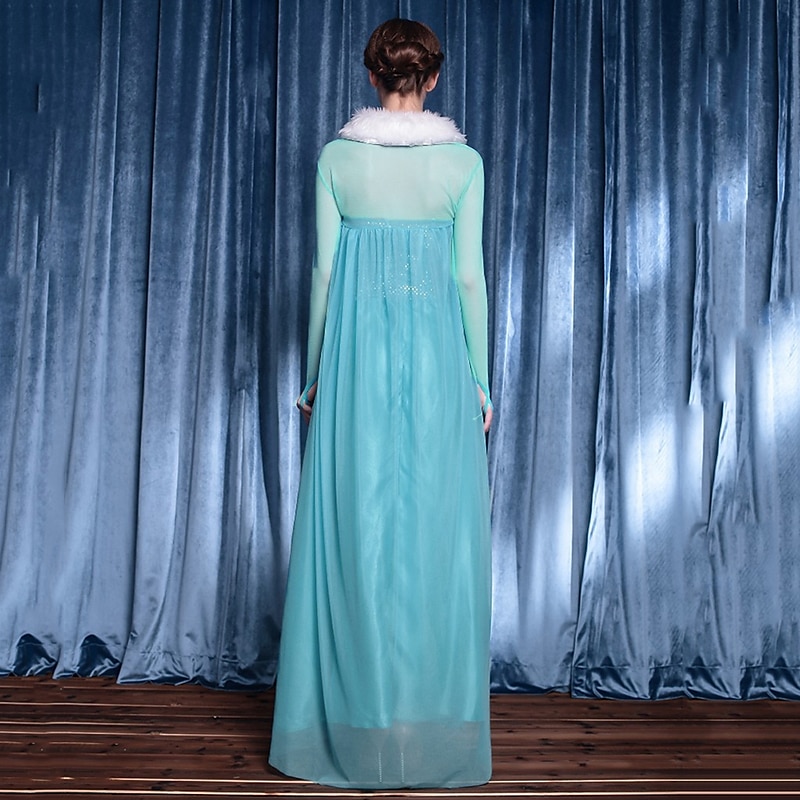 Elsa Dress Cosplay Costume Cosplay Vacation Dress Movie Cosplay for Women's Adults' Christmas Carnival3