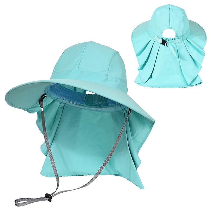 Sun Hat Fishing Hat Hiking Hat Hat Portable UV Sun Protection UPF50+ Summer Wide Brim with Neck Flap Women's Fishing Activity4