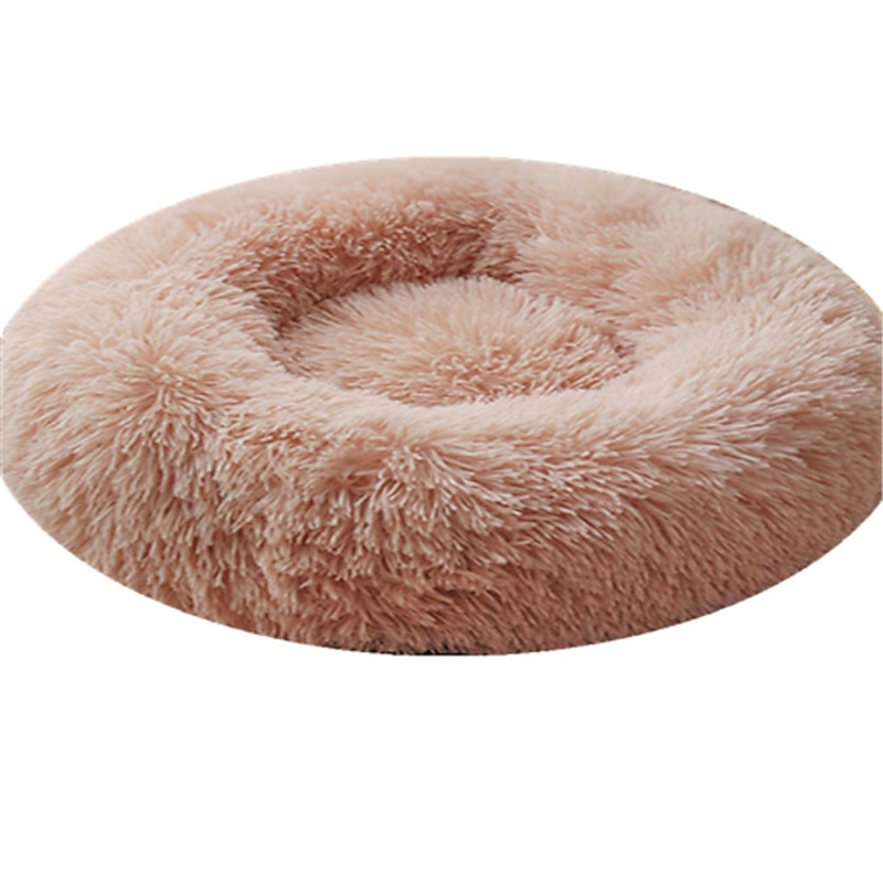 donut cuddler calming bed, ultra soft plush dog cat deep sleeping bed winter warm round fluffy pet nest(green,s)4