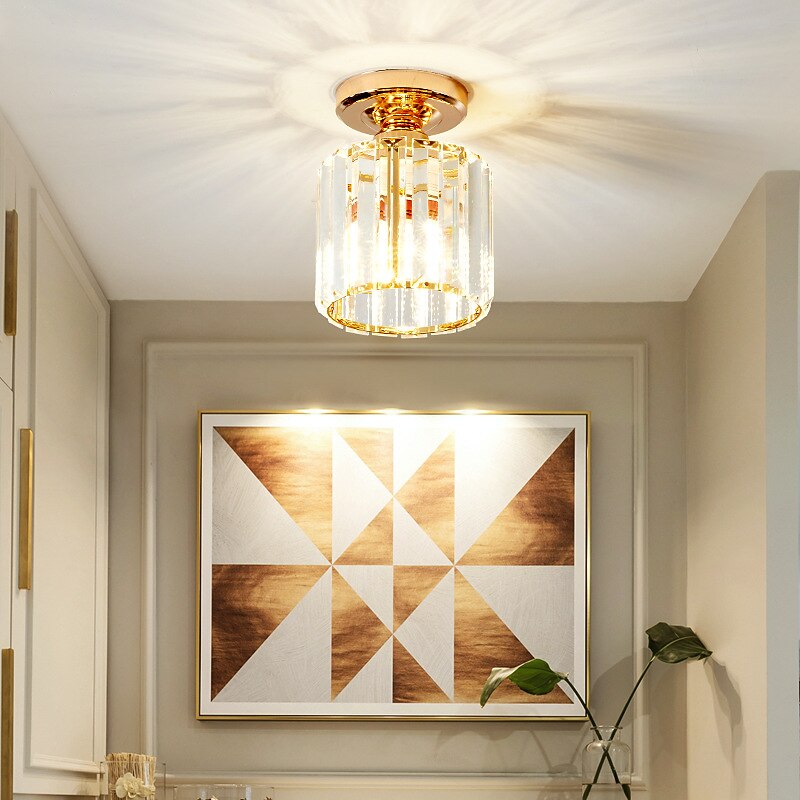 12 cm Unique Design Flush Mount Lights Crystal Electroplated Modern Nordic Style 220-240V2