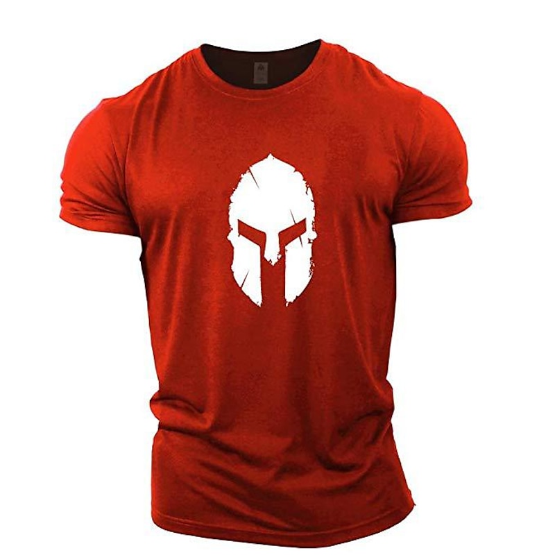 Men's Olive Green Short Sleeve T-Shirt with Spartan Helmet Graphic - Warrior Lifestyle Tee4