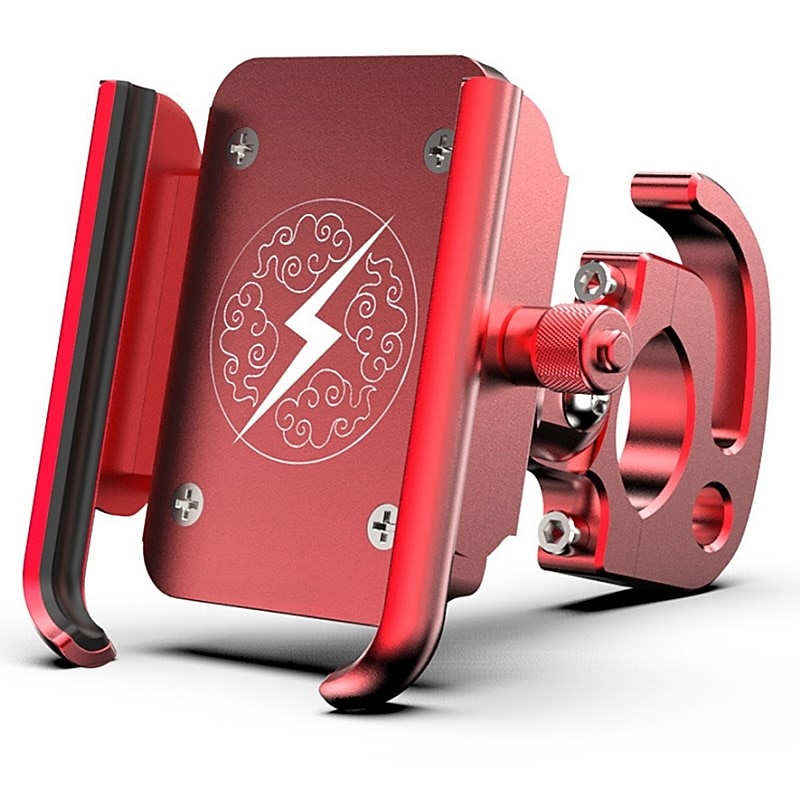 Motorcycle Phone Holder GPS Mount Holder Mountain Bike Rotary Navigation Aluminum Alloy Mobile Phone Bracket for Ios Android Phone4