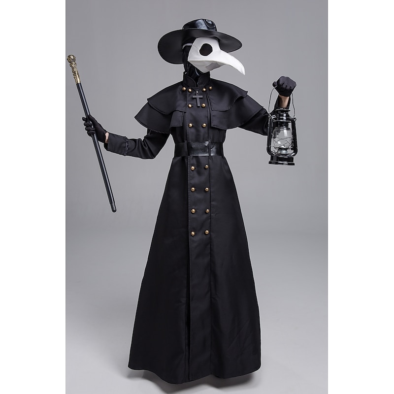 Plague Doctor Halloween Cosplay Costume Medieval Vacation Dress Adults' Men's Women's Mardi Gras Festival Easy Halloween Costumes Dress Up2