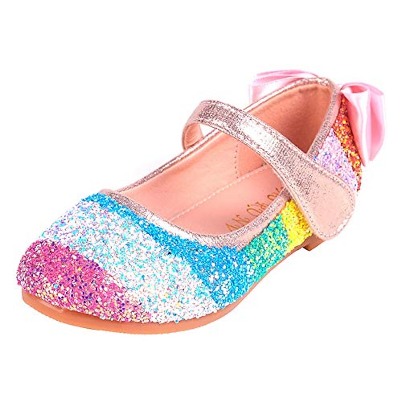 Girls' Flats Mary Jane Glitters PU Sequined Jeweled Toddler Little Kids(4-7ys) Big Kids(7years +) Pink Black