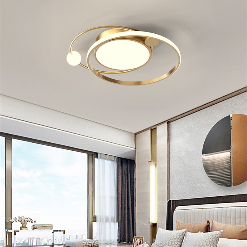 50 cm Dimmable Geometric Shapes Flush Mount Lights Metal Painted Finishes LED Modern 220-240V