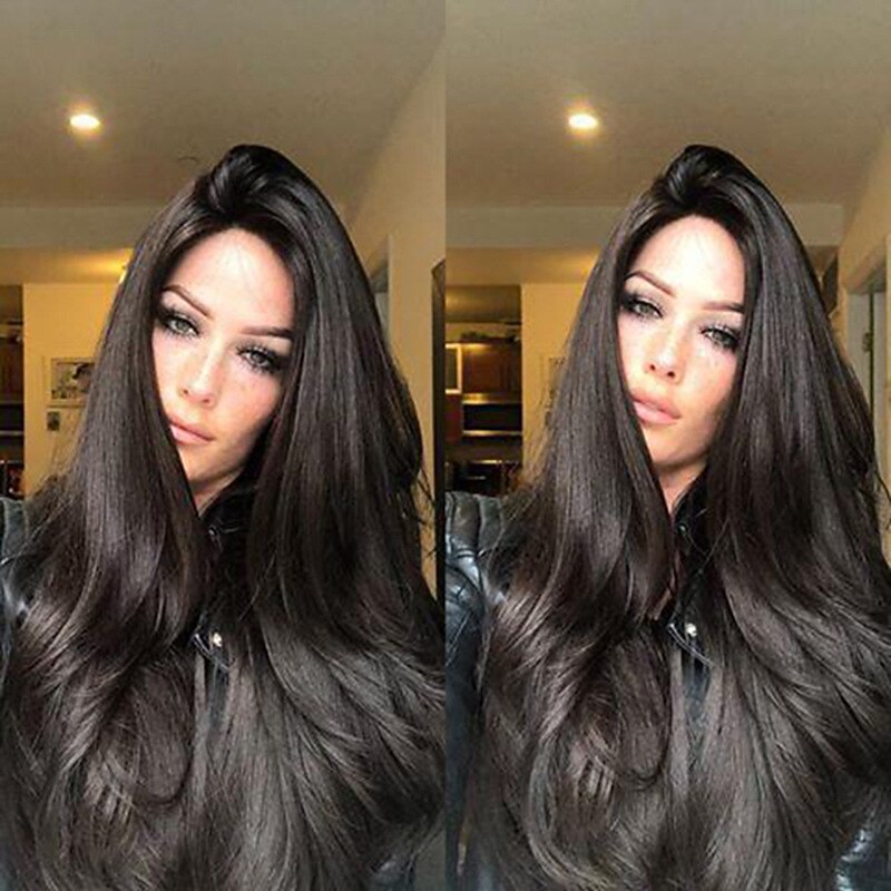 Black Wigs For Women Synthetic Wig Body Wave Middle Part Wig Long Very Long Black Synthetic Hair 26 Inch Women's Middle Part Party Fluffy Black3