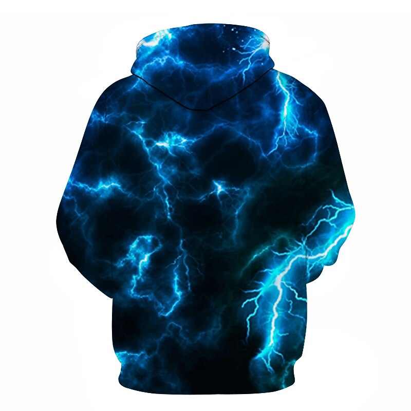 Men's Graphic Hellfire Flames Hoodie Hoodies Sweatshirt Party Casual Long Sleeve Hooded Club Weekend Navy Blue Designer2