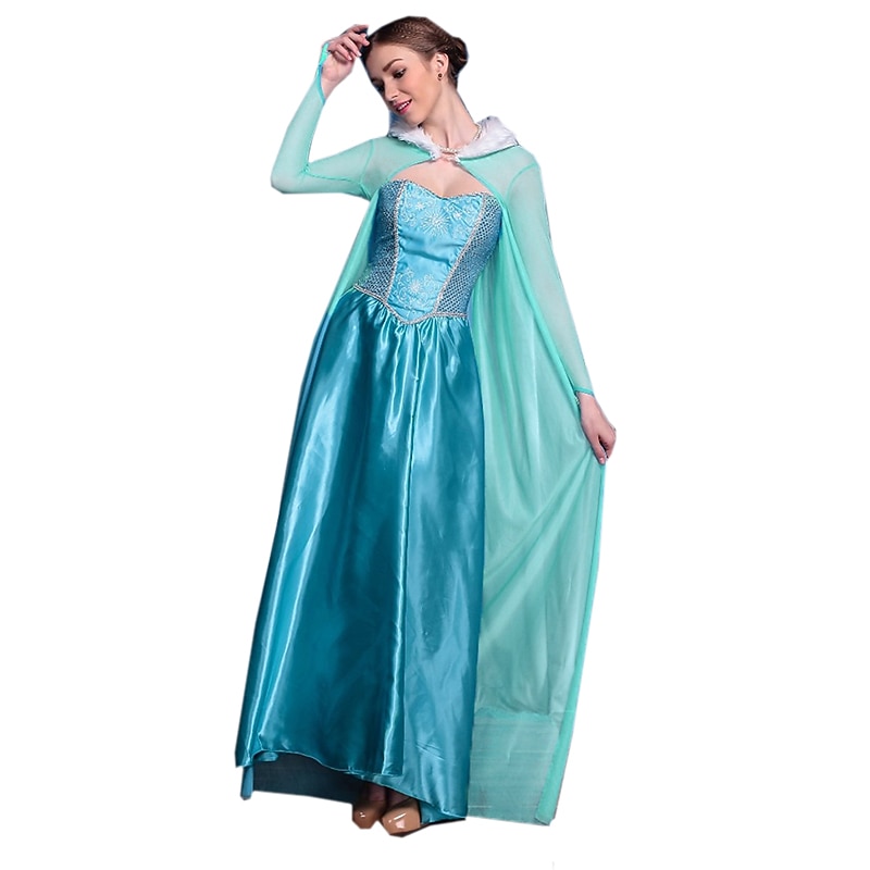 Elsa Dress Cosplay Costume Cosplay Vacation Dress Movie Cosplay for Women's Adults' Christmas Carnival2