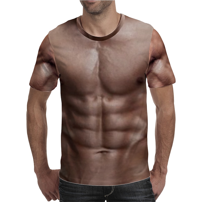 Men's Plus Size T shirt Tee Big and Tall Graphic Crew Neck Print Short Sleeve Summer Designer Muscle Big and Tall Work Daily Tops3