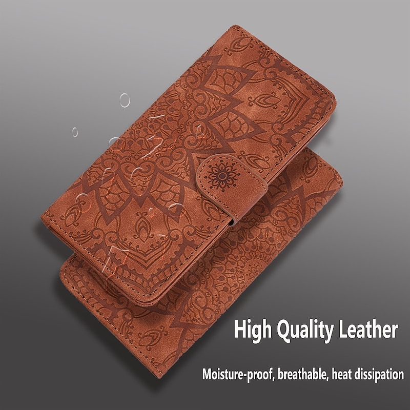 Phone Case For Samsung Galaxy S25 S24 S23 S22 S21 FE S21 Ultra Plus A14 A54 S20 A32 Wallet Case with Stand Holder Wallet Card Holder Flower Flower / Floral PU Leather2