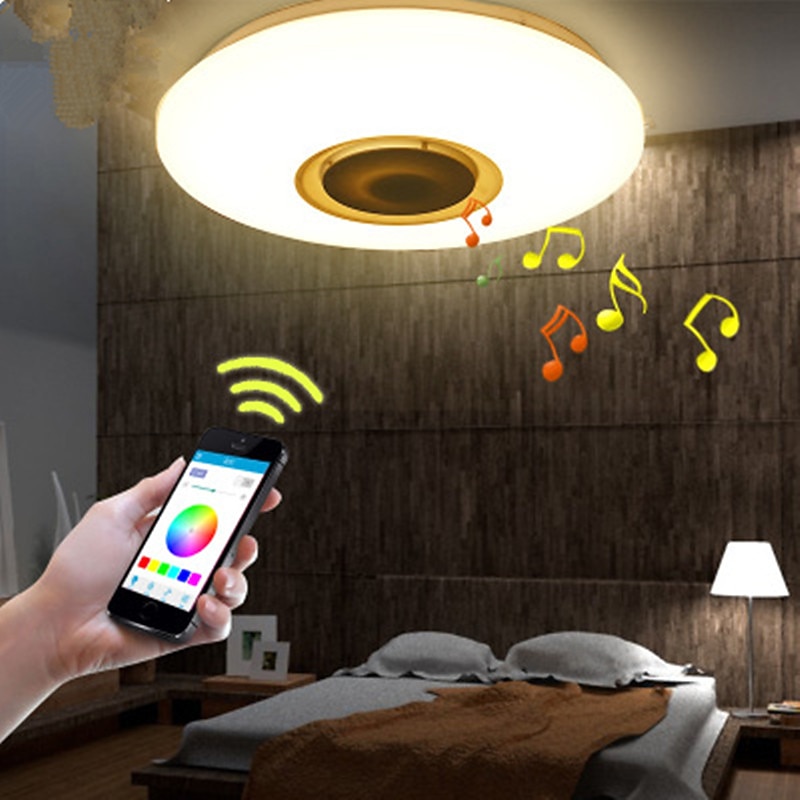 40cm Ceiling Light Bluetooth Music Absorption Dome Light LED Colorful Story Light Mobile phone smart APP Master Bedroom Light3