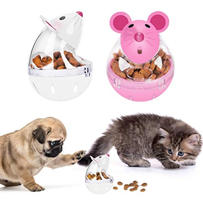 Ball Interactive Toy Mice & Animal Toy Squeak Toy Catnip Toy with Pet Friendly Durable Automatic Pet Exercise Releasing Pressure for Rodents Dog Cat Kitten Indoor Outdoor Pet Play2
