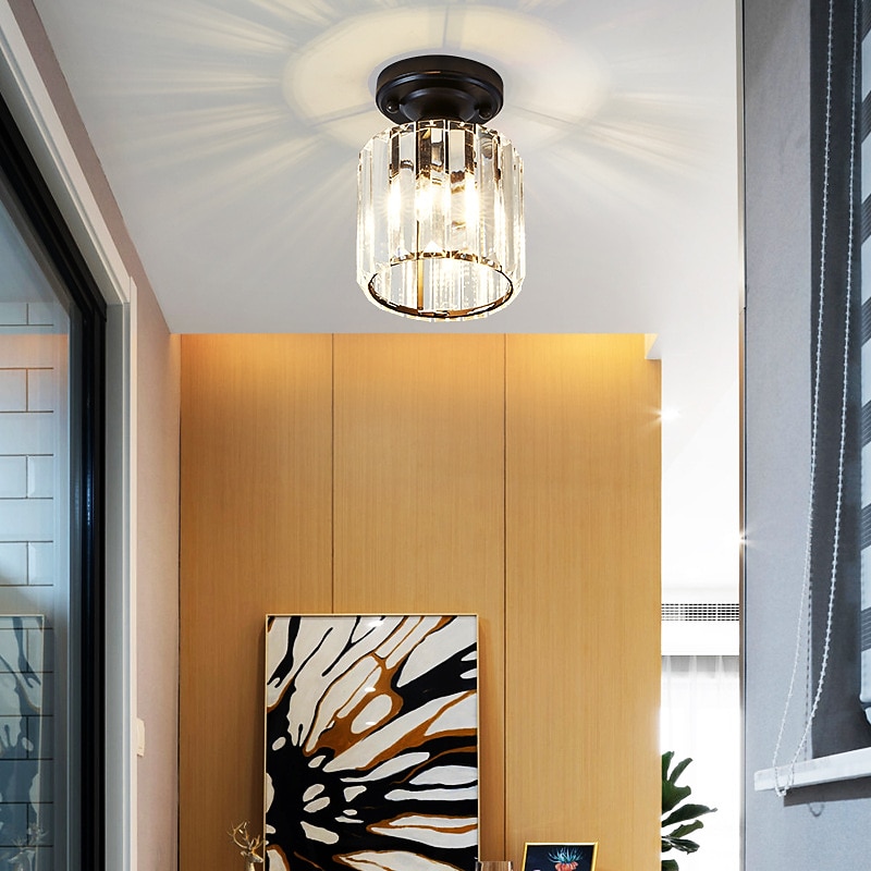 12 cm Unique Design Flush Mount Lights Crystal Electroplated Modern Nordic Style 220-240V