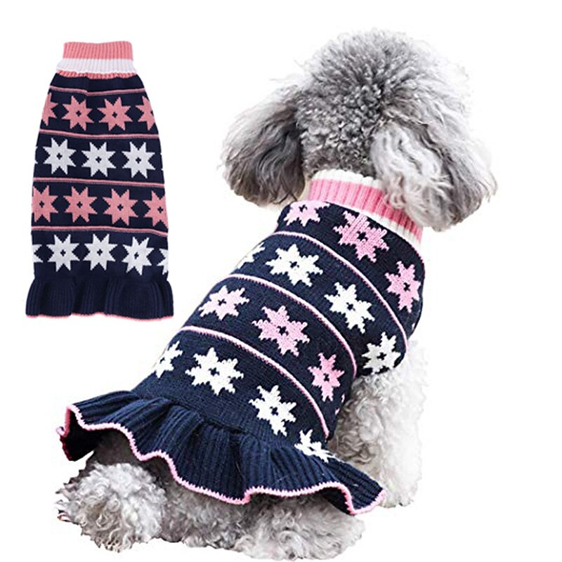 Dog Pets N / A Sweater Dress Dog Coat Dog Dress Dog Shirt / Dog T-shirt Warm Dog Clothing3