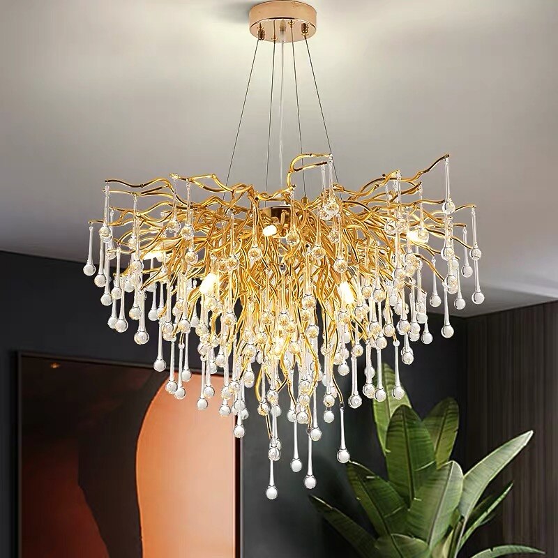 80 cm Chandelier Pendant Light Luxury Gold Modern Fashion 110-120V 220-240V