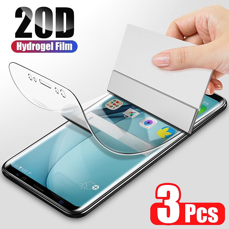 3 Pack Screen Protector For Samsung Galaxy S25 Ultra S25 Ultra Plus S23 S22 S21 S20 Plus Ultra A35 5G A54 A34 A14 TPU Hydrogel 9H Hardness Self-healing Anti Bubbles Anti-Fingerprint Explosion Proof