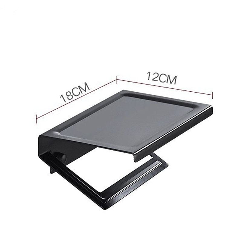 Black Toilet Paper Holder Space Aluminum Waterproof Tissue Box Punched Shelf Wall Mount Tissue Holder New Design4