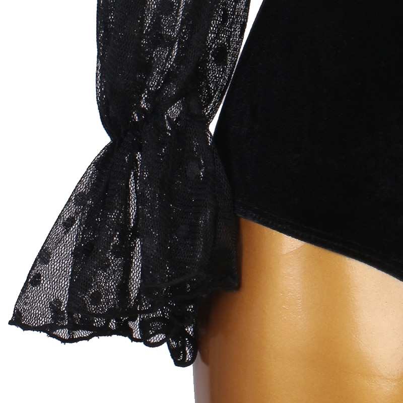 Ballroom Dance Leotard / Onesie Lace Women's Performance Long Sleeve Spandex4