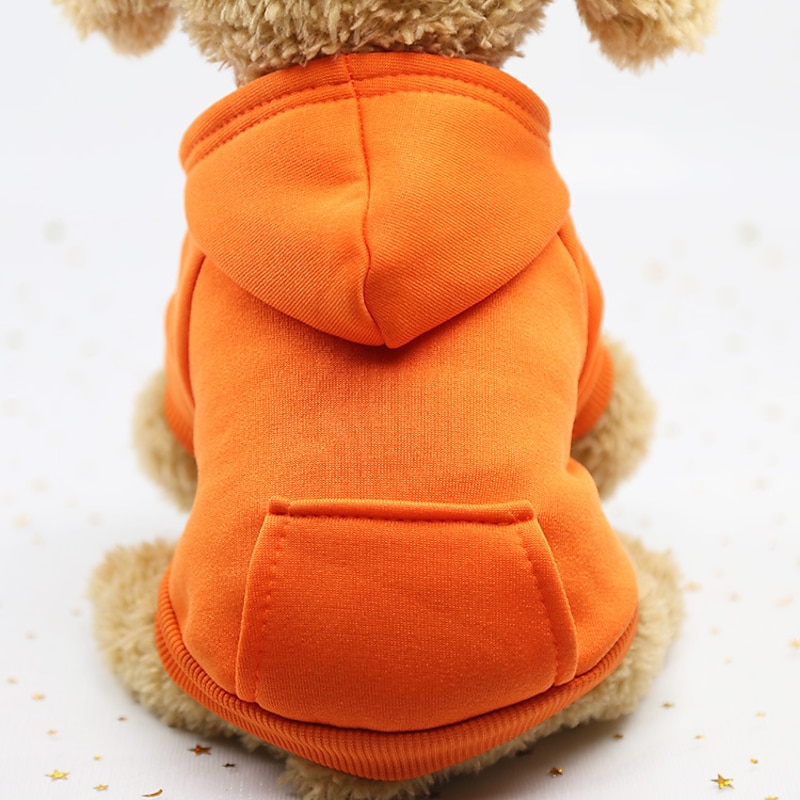 Winter Dog Hoodie Sweatshirts with Pockets Warm Dog Clothes for Small Dogs Chihuahua Coat Clothing Puppy Cat Custume3