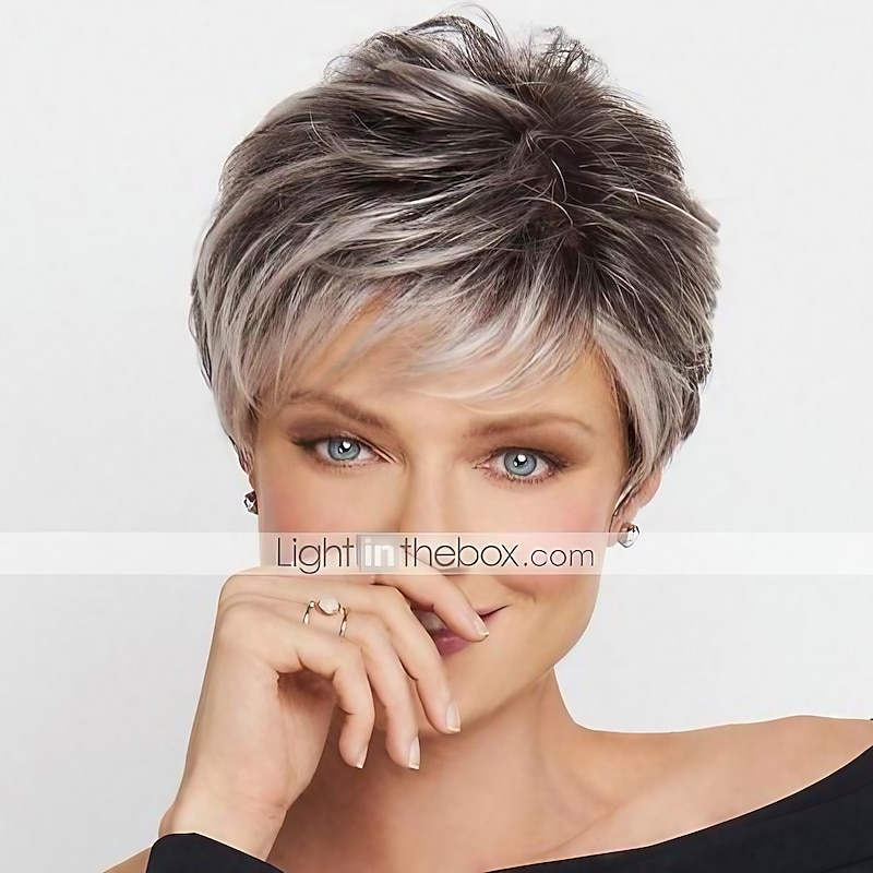 Brown Wigs for Women Synthetic Wig Blonde Curly Bouncy Curl Pixie Cut Wig Short Light Blonde  Synthetic Hair Women's  Wig