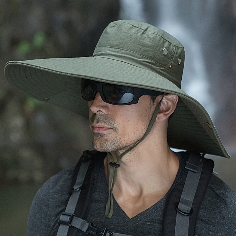Wide Brim Sun Hat UPF50+ Fishing Hat Waterproof Quick Dry Breathable Summer Hat for Fishing Camping & Hiking Safari Beach3