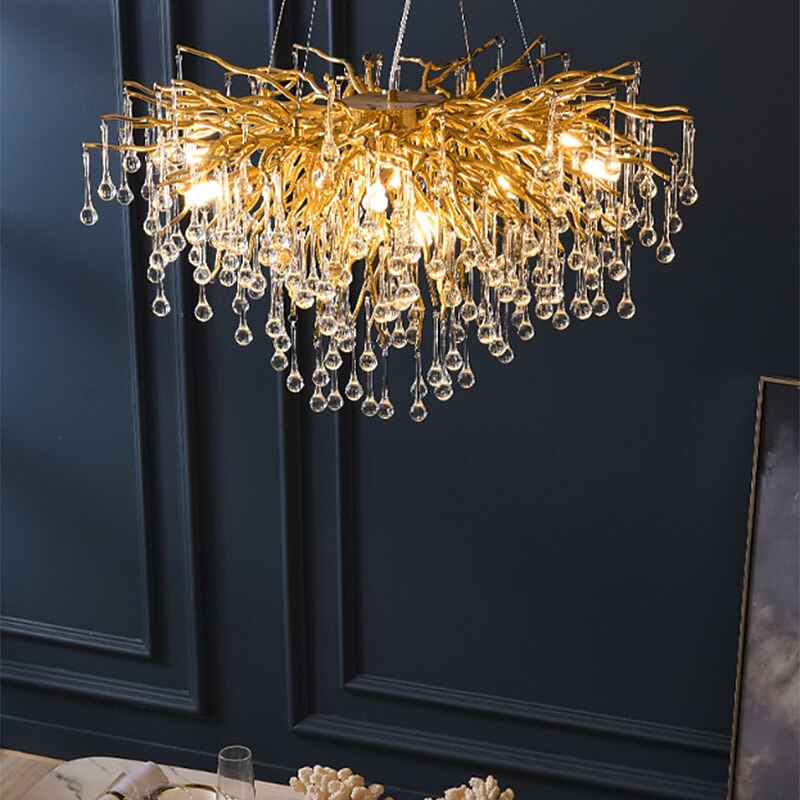 80 cm Chandelier Pendant Light Luxury Gold Modern Fashion 110-120V 220-240V2