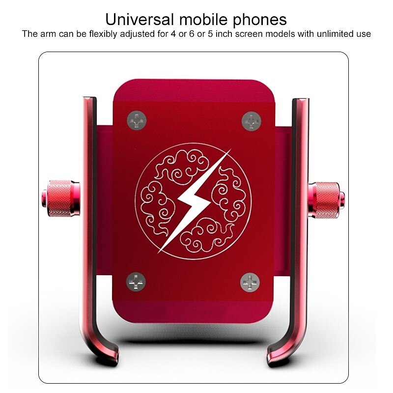 Motorcycle Phone Holder GPS Mount Holder Mountain Bike Rotary Navigation Aluminum Alloy Mobile Phone Bracket for Ios Android Phone3