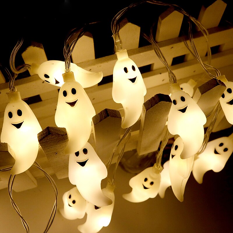 Halloween Lights Décor LED String Light 3M 20LEDs Cute Lighted Ghosts Halloween Skull Decorative Lights Halloween Supplies Toys Garland Outdoor Indoor Decoration Light4
